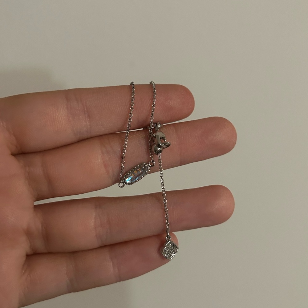 Kendra Scott Silver Chain Bracelet with Iridescent Stone - Picture 2 of 4